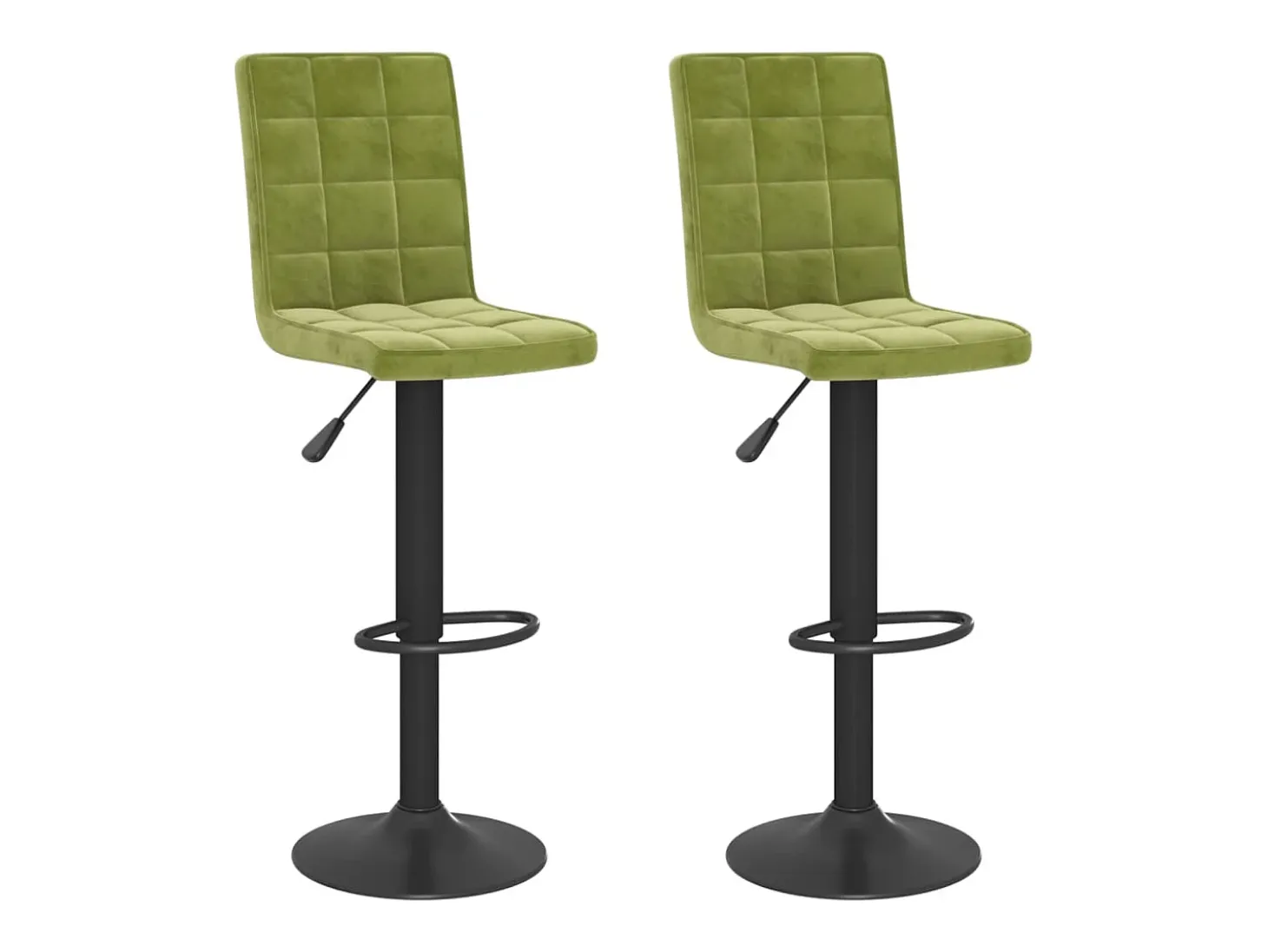 Taburetes de cocina 2 uds terciopelo verde claro