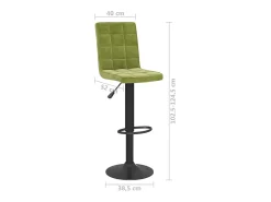 Taburetes de cocina 2 uds terciopelo verde claro