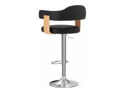 Taburetes de cocina 2 uds cuero sintético madera curvada negro