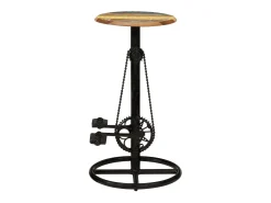 Taburetes de cocina 2 unidades madera maciza reciclada