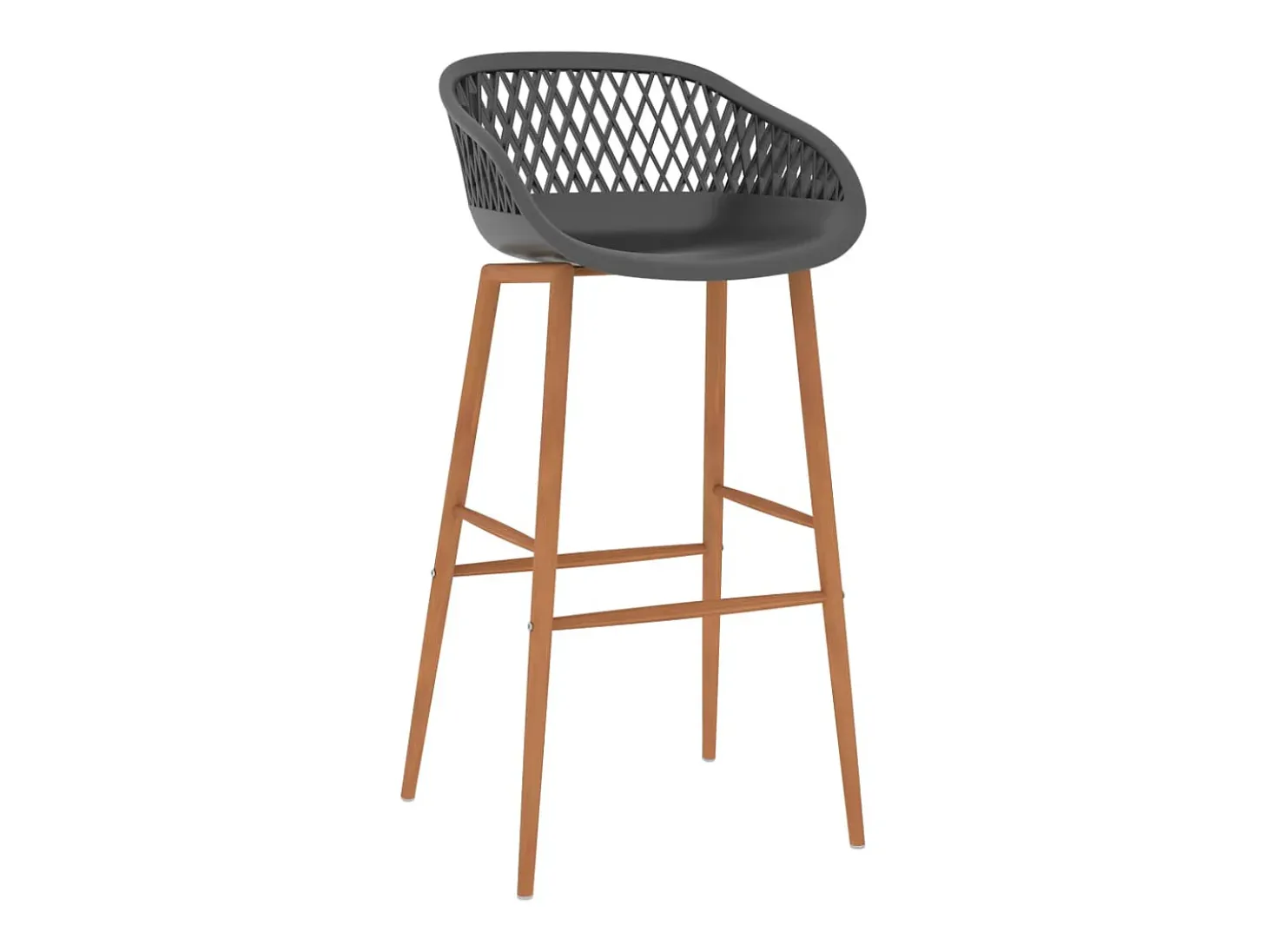 Taburetes de cocina 2 unidades gris
