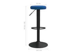 Taburetes de cocina 2 unidades terciopelo azul