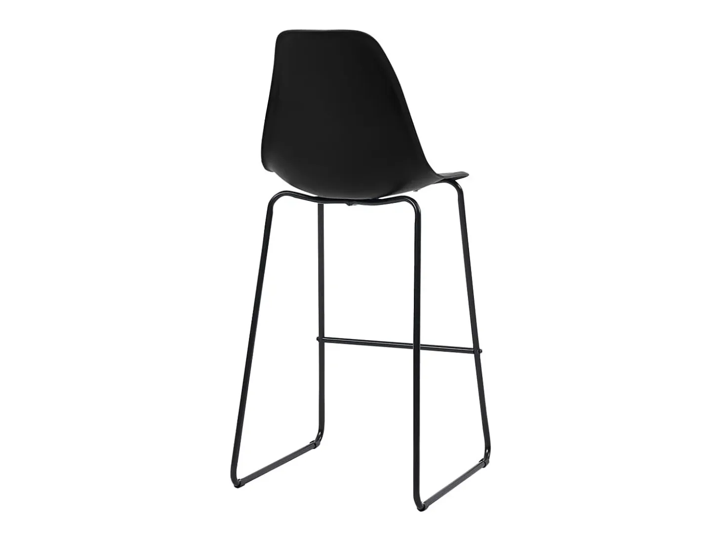 Taburetes de cocina 2 unidades plástico negro