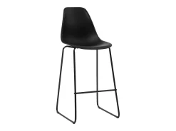 Taburetes de cocina 2 unidades plástico negro