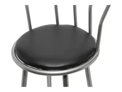 Taburetes de cocina 2 unidades cuero sintético negro