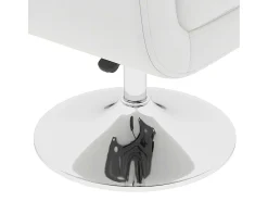 Taburetes de cocina 2 unidades cuero artificial blanco