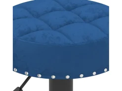 Taburetes de cocina 2 unidades terciopelo azul