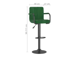 Taburetes de cocina 2 unidades terciopelo verde oscuro