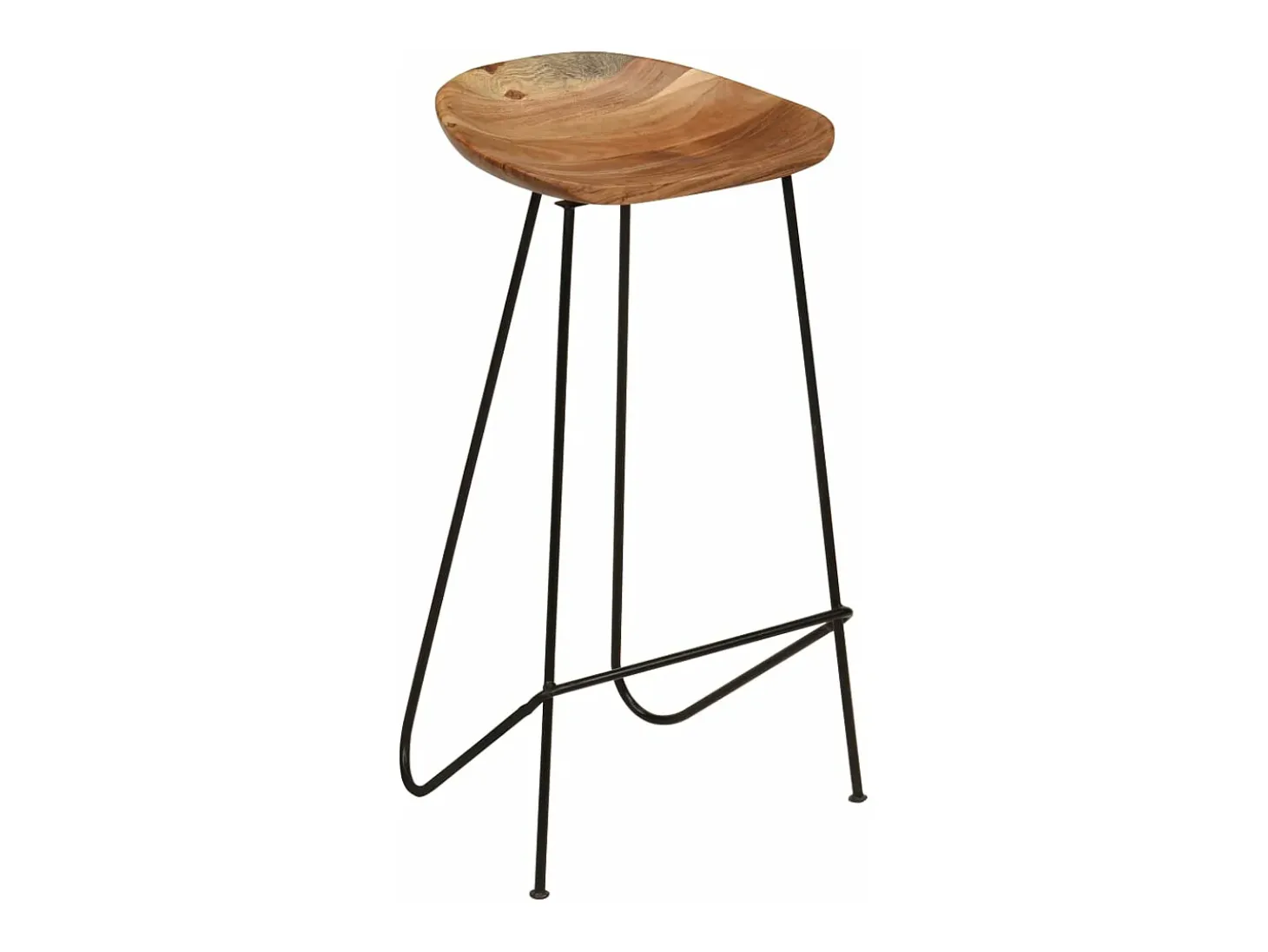 Taburetes de cocina 2 unidades madera maciza de acacia