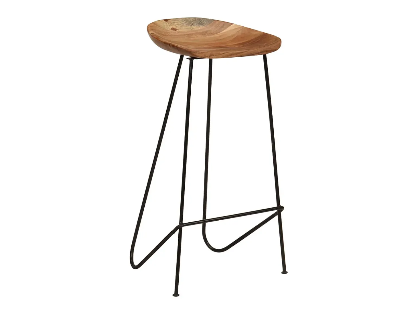 Taburetes de cocina 2 unidades madera maciza de acacia