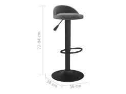 Taburetes de cocina 2 unidades terciopelo gris oscuro