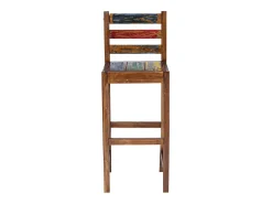 Taburetes de cocina 2 unidades madera maciza reciclada