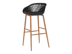 Taburetes de cocina 4 unidades negro