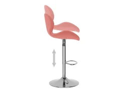 Taburetes de cocina 2 unidades terciopelo rosa