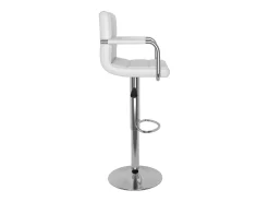 Taburetes de cocina 2 unidades cuero sintético blanco