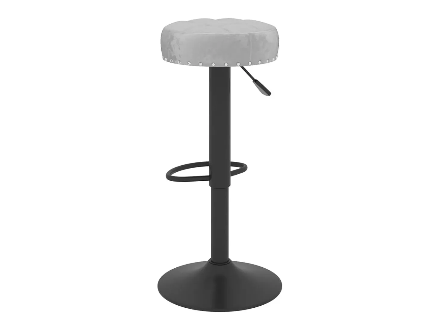 Taburetes de cocina 2 unidades terciopelo gris