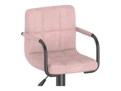 Taburetes de cocina 2 unidades terciopelo rosa
