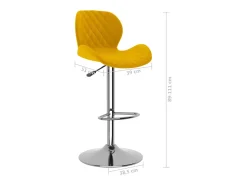 Taburetes de cocina 2 unidades terciopelo amarillo mostaza
