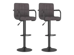 Taburetes de cocina 2 unidades tela gris taupe