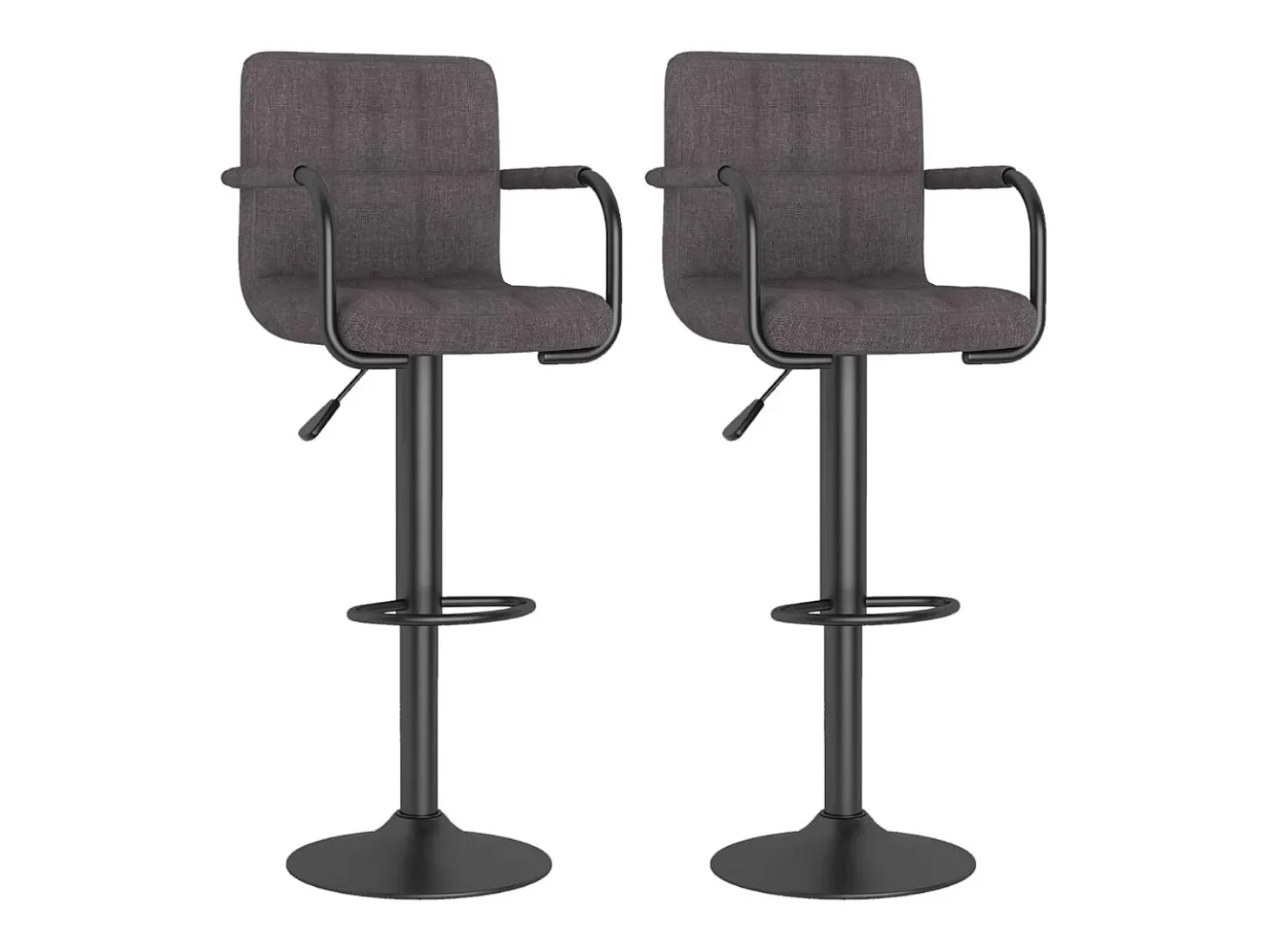 Taburetes de cocina 2 unidades tela gris taupe