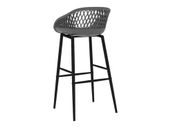 Taburetes de cocina 2 unidades gris