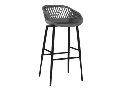 Taburetes de cocina 2 unidades gris