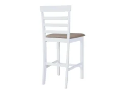 Taburetes de cocina 2 unidades tela blanco