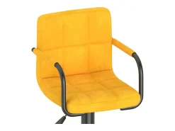 Taburetes de cocina 2 unidades terciopelo amarillo mostaza