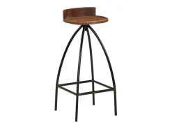 Taburetes de cocina 2 unidades madera maciza reciclada