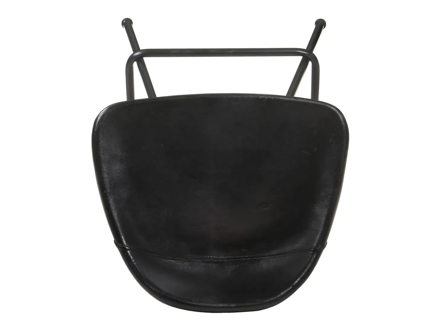 Taburetes de cocina 4 unidades cuero auténtico negro