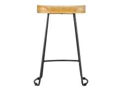 Taburetes de cocina gavin 2 unidades madera maciza de mango