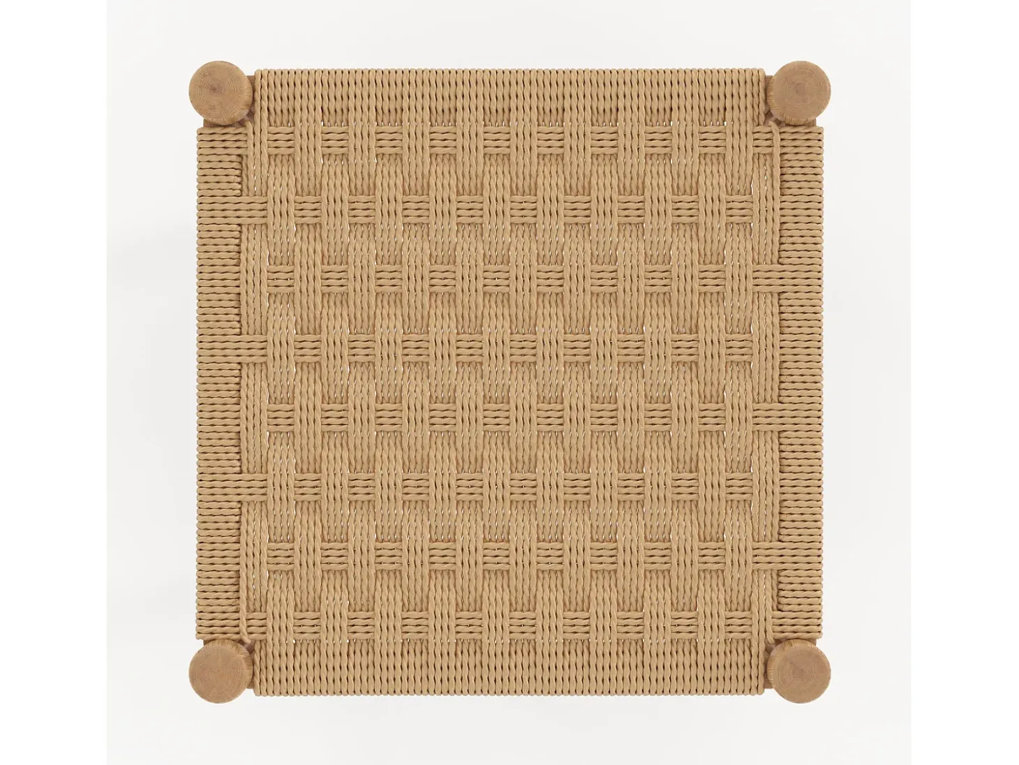 Taburetes para isla de cocina de mimbre y madera 65 cm - Kepler