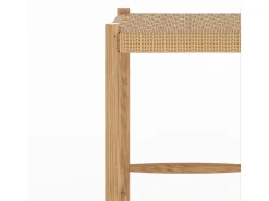Taburetes para isla de cocina de mimbre y madera 65 cm - Kepler