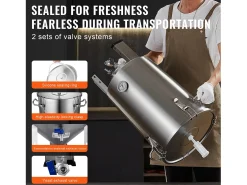 Tanque de Elaboración de Cerveza, SucceBuy Kit de Tanque de Acero Inoxidable de 30 L para Elaboración Casera de Cerveza con Fermentador de Cerveza