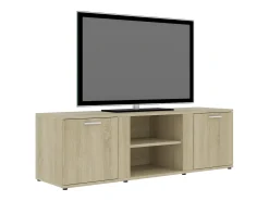 Teodoro Giuseppe Mueble de TV madera contrachapada color roble 120x34x37 cm