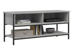 Thilda Mueble de TV madera contrachapada gris Sonoma 100x35x45 cm