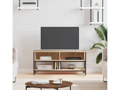 Thilda Mueble de TV roble Sonoma 100x35x45 cm madera de ingeniería