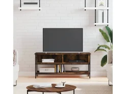 Thilda Mueble para TV madera contrachapada roble ahumado 100x35x45 cm