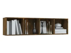 Thorben Estantería/mueble de TV madera roble ahumado 143x30x36 cm