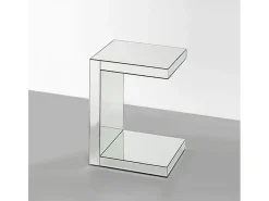 Timon espejo de plata mesa auxiliar L 40 cm