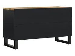Torval Mueble de TV madera mango y madera contrachapada 80x33x46 cm