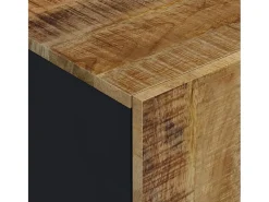 Torval Mueble de TV madera mango y madera contrachapada 80x33x46 cm