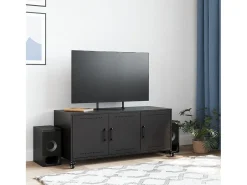 Tours Mueble para TV acero negro 100,5x39x43,5 cm