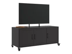 Tours Mueble para TV acero negro 100,5x39x43,5 cm