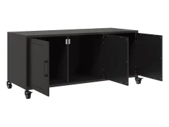 Tours Mueble para TV acero negro 100,5x39x43,5 cm