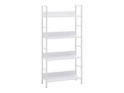 Uggeløse Estantería 4 niveles madera ingeniería blanco 60x27,6x124,5 cm