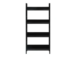 Uggeløse Estantería de 4 niveles madera ingeniería negro 60x27,6x124,5cm