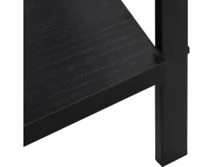 Uggeløse Estantería de 4 niveles madera ingeniería negro 60x27,6x124,5cm