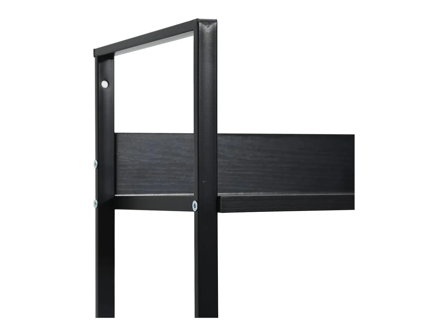 Uggeløse Estantería de 4 niveles madera ingeniería negro 60x27,6x124,5cm