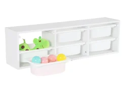 Unidad de almacenamiento para niños, 6 cubos blanco